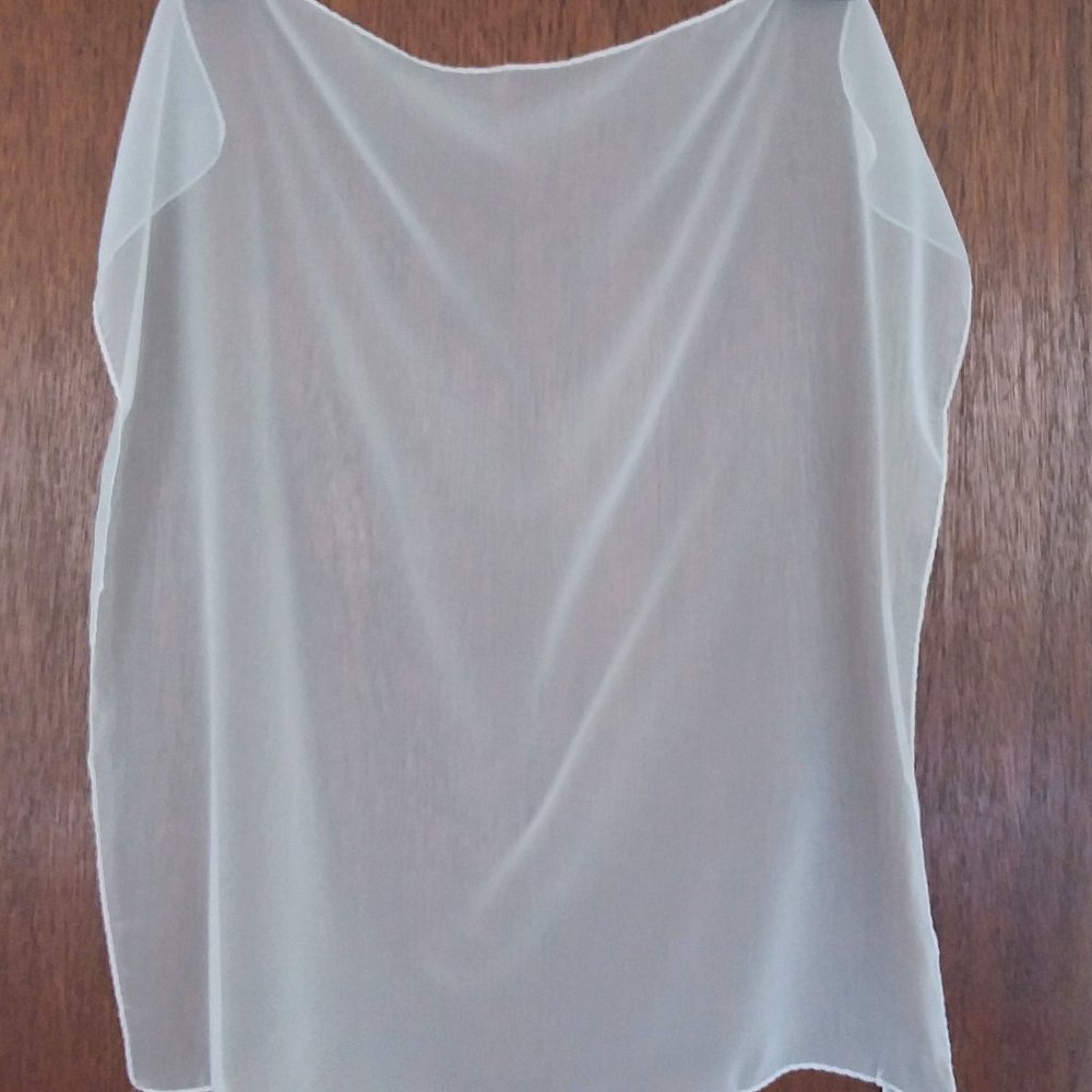 Sheer White Scarf